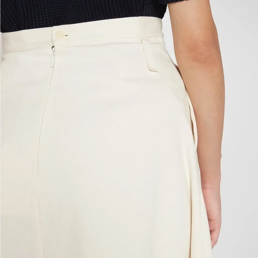 Moncler Cotton A-Line Midi Skirt with Pockets, New, Size 42